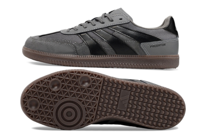 Adidas Predator 24 League Low IC Indoor & Futsal Soccer Shoes - Grey/Black/Brown