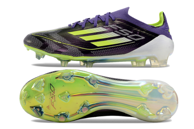 Adidas F50 Adizero FG Firm Ground Soccer Cleats - Purple/Yellow/White