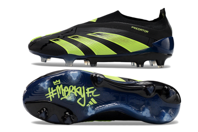 Adidas Predator Accuracy+ FG Firm Ground Soccer Cleats - Black/Yellow/Blue