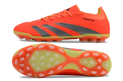 Adidas Predator 24 Elite AG Artificial Grass Soccer Cleats - Red/Silver/Yellow