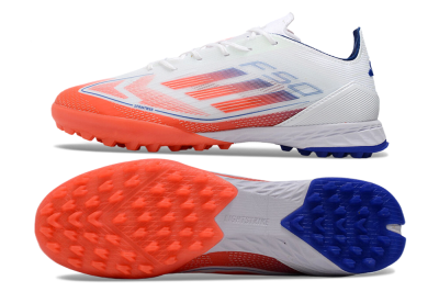 Adidas F50 Pro TF Artificial Turf Soccer Shoes - White/Red/Blue