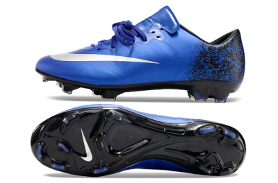 Nike Mercurial Vapor 10 FG Firm Ground Soccer Cleats - Blue/White/Black