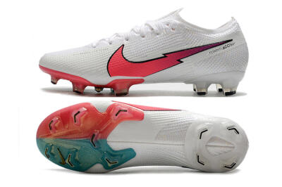 Nike Mercurial Vapor 13 Elite FG Firm Ground Soccer Cleats - White/Red/Blue
