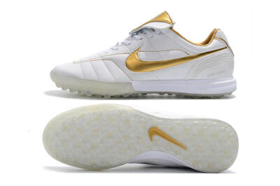 Nike Tiempo Legend 7 Elite R10 TF Artificial Turf Soccer Shoes - White/Gold