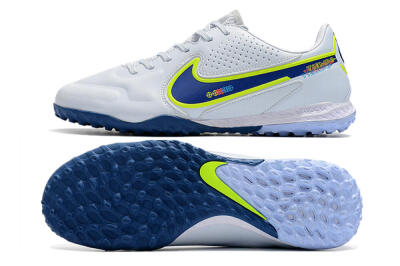 Nike React Tiempo Legend 9 Pro TF Artificial Turf Soccer Shoes - Jade/Yellow/Blue