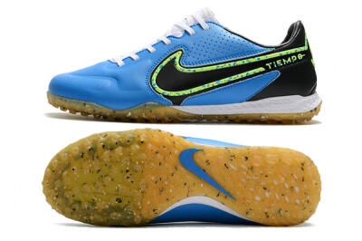 Nike React Tiempo Legend 9 Pro TF Artificial Turf Soccer Shoes - Blue/Black/Yellow