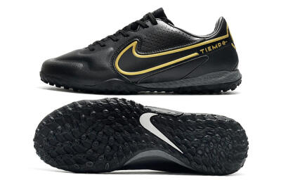 Nike React Tiempo Legend 9 Pro TF Artificial Turf Soccer Shoes - Black/Gold/White