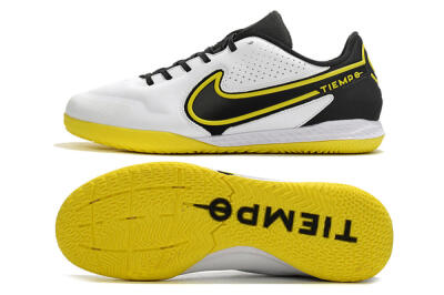 Nike React Tiempo Legend 9 Pro IC Indoor & Futsal Soccer Shoes - White/Yellow/Black