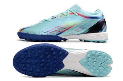 Adidas X Speedportal.3 TF Artificial Turf Soccer Shoes - Jade/Red/Yellow/Blue