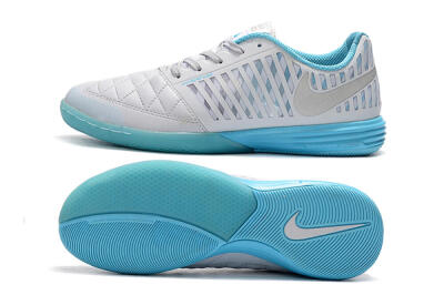 Nike Lunar Gato 2 IC Indoor & Futsal Soccer Shoes - White/Silver/Jade