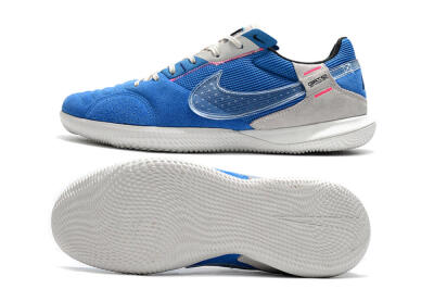 Nike Street Gato IC Indoor & Futsal Soccer Shoes - Blue/Grey/White