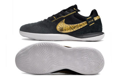 Nike Street Gato IC Indoor & Futsal Soccer Shoes - Black/Gold/White