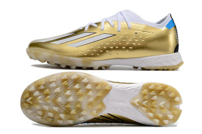 Adidas X Speedportal.1 TF Artificial Turf Soccer Shoes - Gold/White/Blue