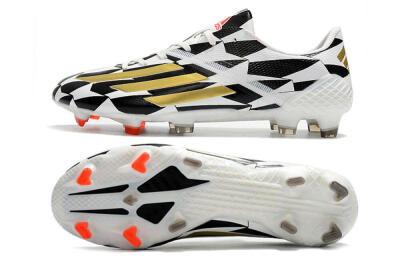Adidas F50 Adizero Ghosted FG Firm Ground Soccer Cleats - White/Black/Gold