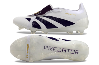 Adidas Predator Elite Foldover Tongue FG Firm Ground Soccer Cleats - White/Black/Gold