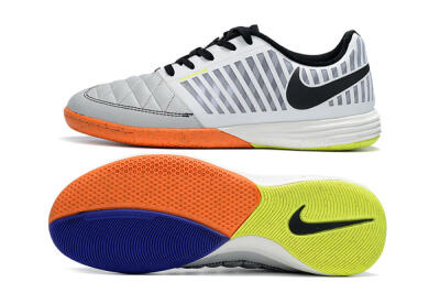 Nike Lunar Gato 2 IC Indoor & Futsal Soccer Shoes - White/Silver/Black