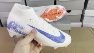 Nike Air Zoom Mercurial Superfly 10 Elite FG Firm Ground Soccer Cleats - Grey/Blue/Orange