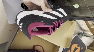 Adidas Predator 24 Elite TF Artificial Turf Soccer Shoes - Black/Beige/Pink
