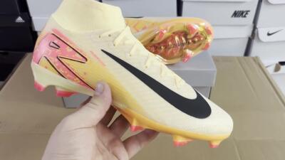 Nike Air Zoom Mercurial Superfly 10 Elite FG Firm Ground Soccer Cleats - Yellow/Black/Pink/Gold