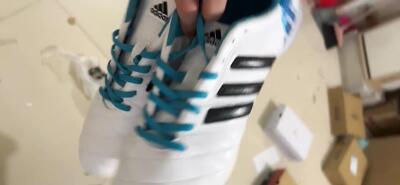 Adidas AdiPure 11Pro X PD25 Trx TF Artificial Turf Soccer Shoes - White/Black/Blue