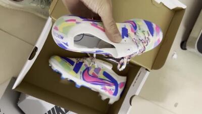 Nike Air Zoom Mercurial Vapor 15 Elite FG Firm Ground Soccer Cleats - Beige/Blue/Yellow/Pink