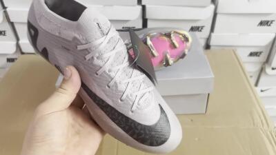 Nike Air Zoom Mercurial Vapor 15 Elite FG Firm Ground Soccer Cleats - Grey/Black/Gold