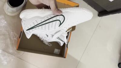 Nike Tiempo Legend 10 Academy IC Indoor & Futsal Soccer Shoes - White/Green