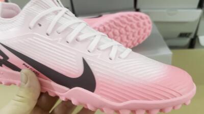 Nike Air Zoom Mercurial Vapor 15 Pro TF Artificial Turf Soccer Shoes - Pink/Black