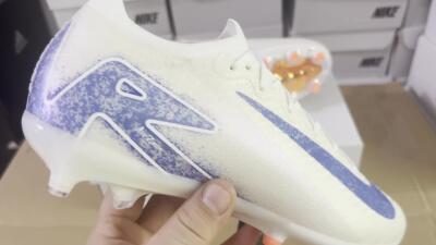 Nike Air Zoom Mercurial Vapor 16 Elite AG Artificial Grass Soccer Cleats - Beige/Blue