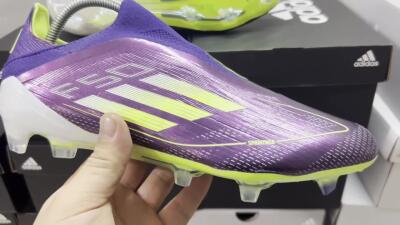 Adidas F50+ Adizero FG Firm Ground Soccer Cleats - Purple/Yellow/Blue