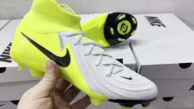 Nike Phantom Luna Elite FG Firm Ground Soccer Cleats - Grey/Yellow/Black