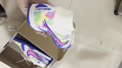 Nike Air Zoom Mercurial Superfly 9 Elite IC Indoor & Futsal Soccer Shoes - White/Blue/Pink/Yellow