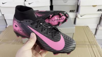 Nike Air Zoom Mercurial Superfly 10 Elite FG Firm Ground Soccer Cleats - Black/Pink