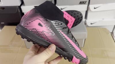 Nike Air Zoom Mercurial Superfly 10 Elite TF Artificial Turf Soccer Shoes - Black/Pink