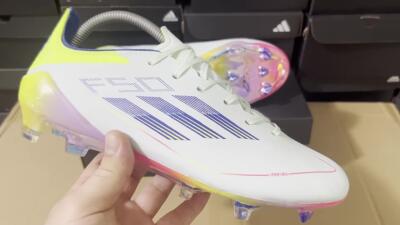 Adidas F50 Elite FG Firm Ground Soccer Cleats - Blue/Pink/Yellow