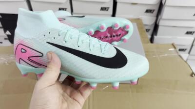 Nike Air Zoom Mercurial Superfly 10 Elite AG Artificial Grass Soccer Cleats - Green/Pink/Black