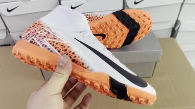 Nike Air Zoom Mercurial Superfly 10 Elite TF Artificial Turf Soccer Shoes - Grey/Orange/Black