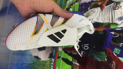 Adidas Predator Elite Foldover Tongue Euphoria FG Firm Ground Soccer Cleats - White/Silver/Blue