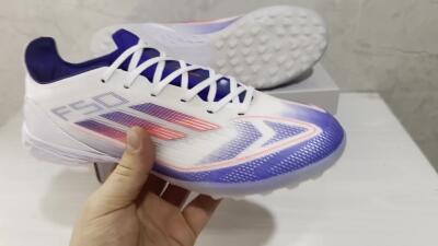 Adidas F50 Pro TF Artificial Turf Soccer Shoes - Blue/Red/Beige