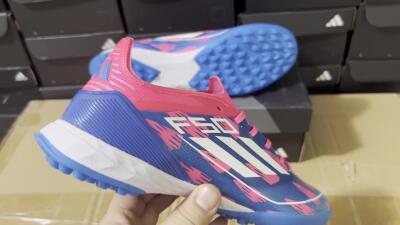 Adidas F50 Elite TF Artificial Turf Soccer Shoes - Blue/Pink/White