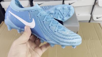 Nike Phantom GX 2 Elite AG Artificial Grass Soccer Cleats - Blue Fury/White