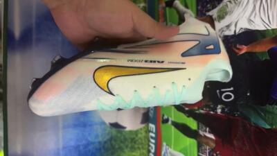 Nike Air Zoom Mercurial Vapor 16 Elite FG Firm Ground Soccer Cleats - White/Gold/Blue