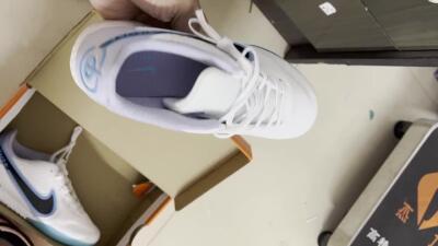 Nike React Tiempo Legend 9 Pro IC Indoor & Futsal Soccer Shoes - White/Blue/Black