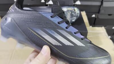 Adidas F50 Elite FG Firm Ground Soccer Cleats - Black/Silver/Purple