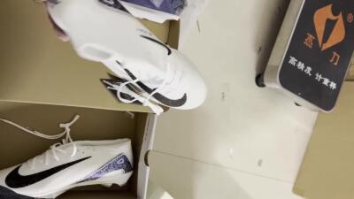 Nike Air Zoom Mercurial Superfly 10 Elite FG Firm Ground Soccer Cleats - White/Black/Blue