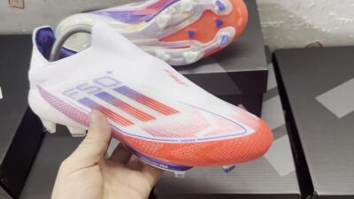 Adidas F50+ Lightstrike Pro Laceless FG Firm Ground Soccer Cleats - Red/White/Blue