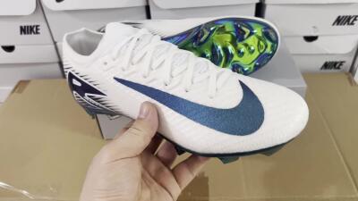 Nike Air Zoom Mercurial Vapor 16 Elite FG Firm Ground Soccer Cleats - White/Blue/Gold