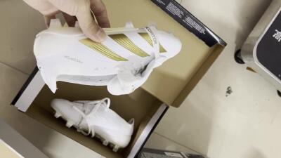 Adidas Predator Elite Foldover Tongue FG Firm Ground Soccer Cleats - White/Gold/Beige