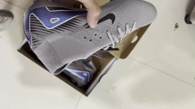 Nike Air Zoom Mercurial Superfly 10 Elite FG Firm Ground Soccer Cleats - Grey/Black/White/Gold