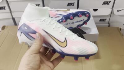 Nike Air Zoom Mercurial Superfly 10 Elite AG Artificial Grass Soccer Cleats - Jade/Yellow/Pink/Blue